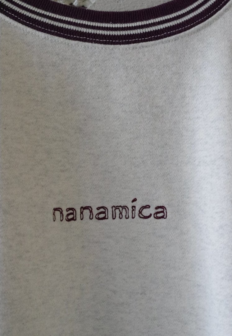 NANAMICA SUAS976 nanamican crew neck sweat [OATMEALxYELLOW]