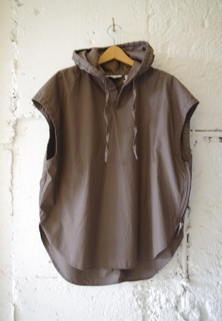 AMERICANA AL388/2 ハイカウントタイプライター　HOOD ポンチョ[BROWN SOLID]