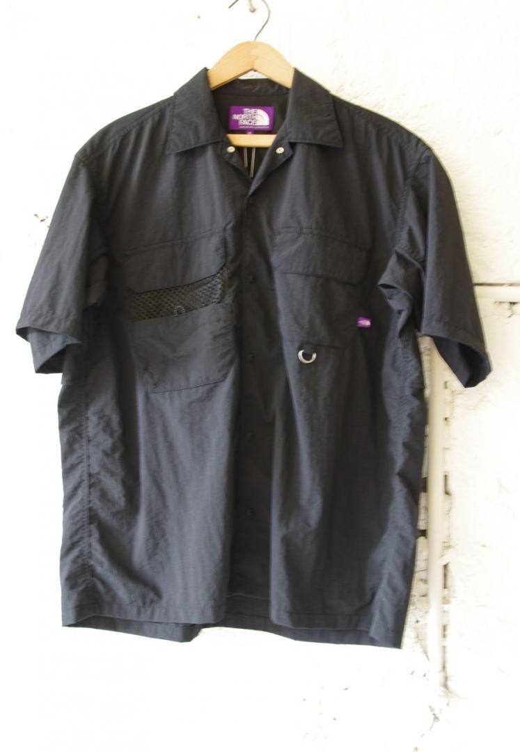 THE NORTH FACE PURPLE LABEL NT3116NT LOUNGE FIELD H/S SHIRT [BLACK]