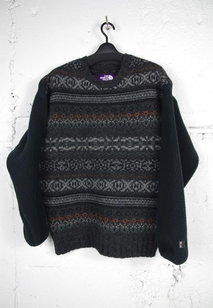 THE NORTH FACE PURPLE LABEL NT6254N FIELD CREW NECK SWEATER THE NORTH FACE PURPLE LABEL NT6254N FIELD CREW NECK SWEATER