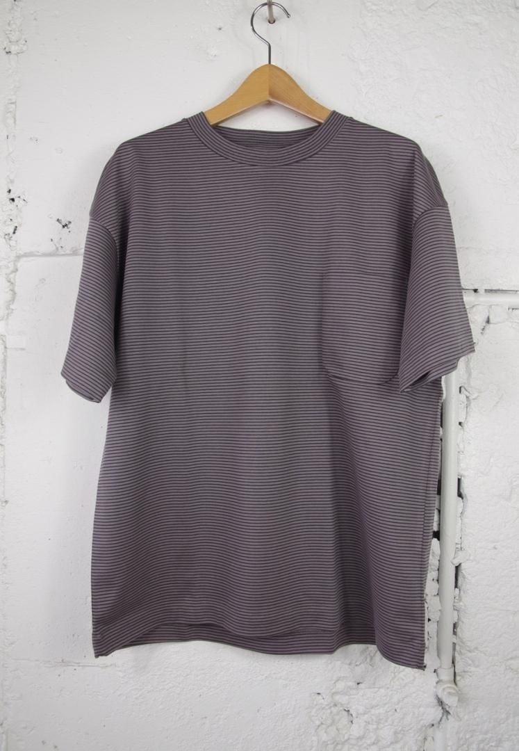 A VONTADE VTD-0618-CS COMPACT BORDER S/S T-SHIRTS [ROSE GREY/MARINE]