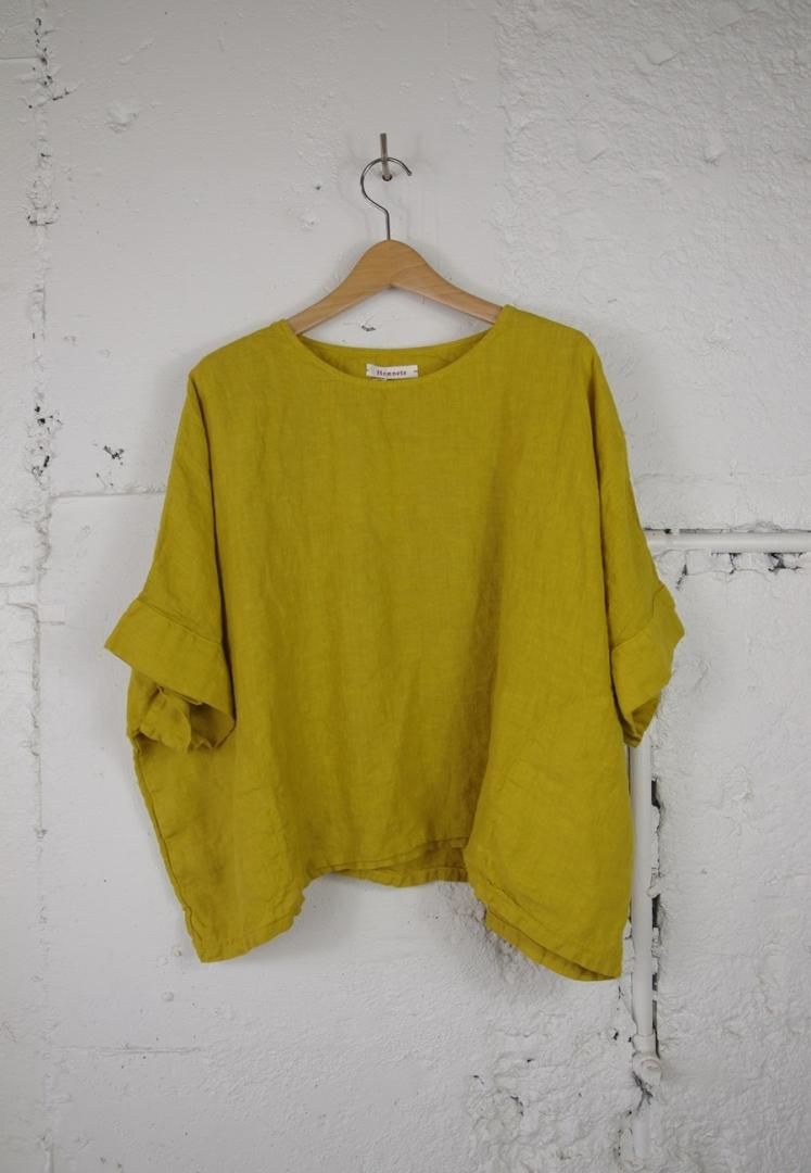 HONNETE HO-24SS T1 NEW CREW NECK T [MUSTARD]
