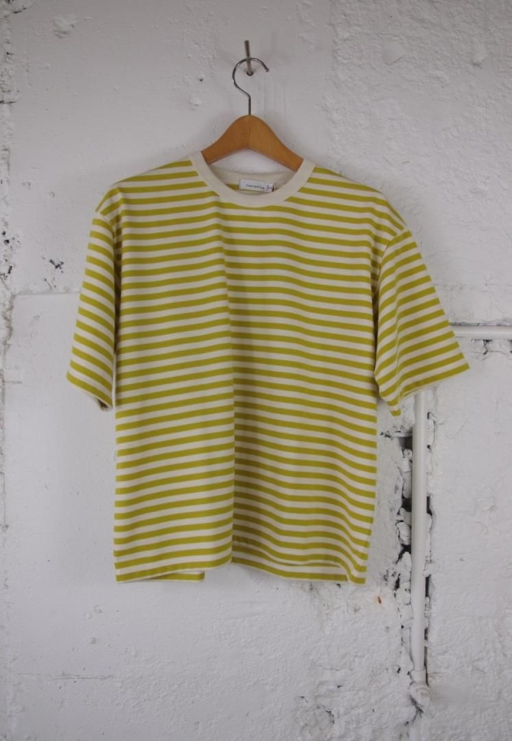 NANAMICA SUHS425 COOLMAX STRIPE JERSEY TEE [YELLOW×NATURAL]