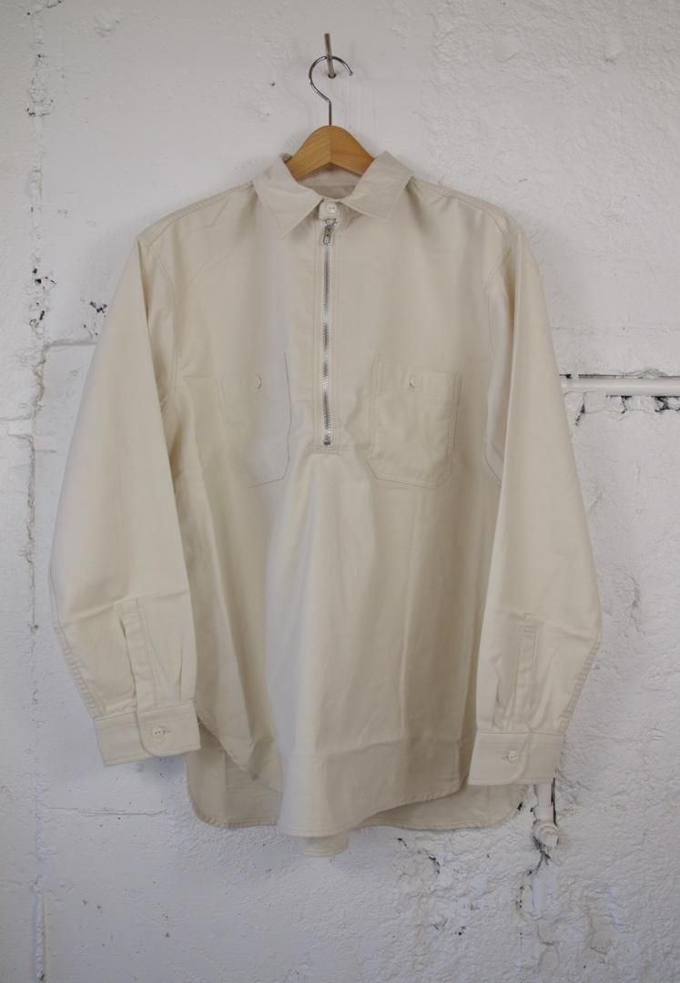 A VONTADE VTD-0386-SH HALF ZIP PULLOVER SHIRTS [IVORY]