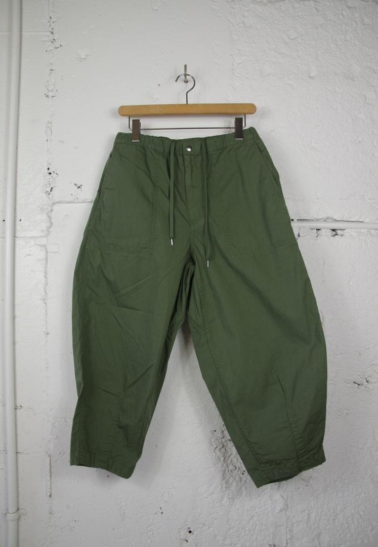 THE NORTH FACE PURPLE LABEL NT5355N RIPSTOP WIDE CROPPED FIELD PANTS [OLIVE DRAB]