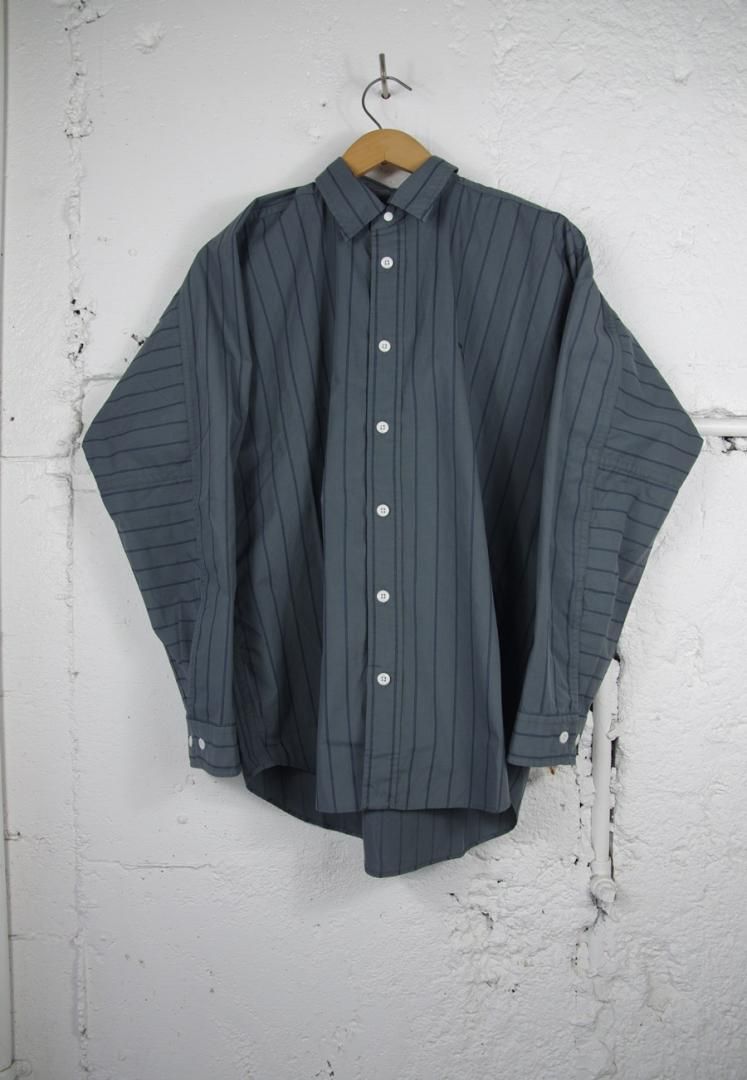THE NORTH FACE PURPLE LABEL N24FG005 STRIPED FIELD SHIRT [ASPHALT GREY]
