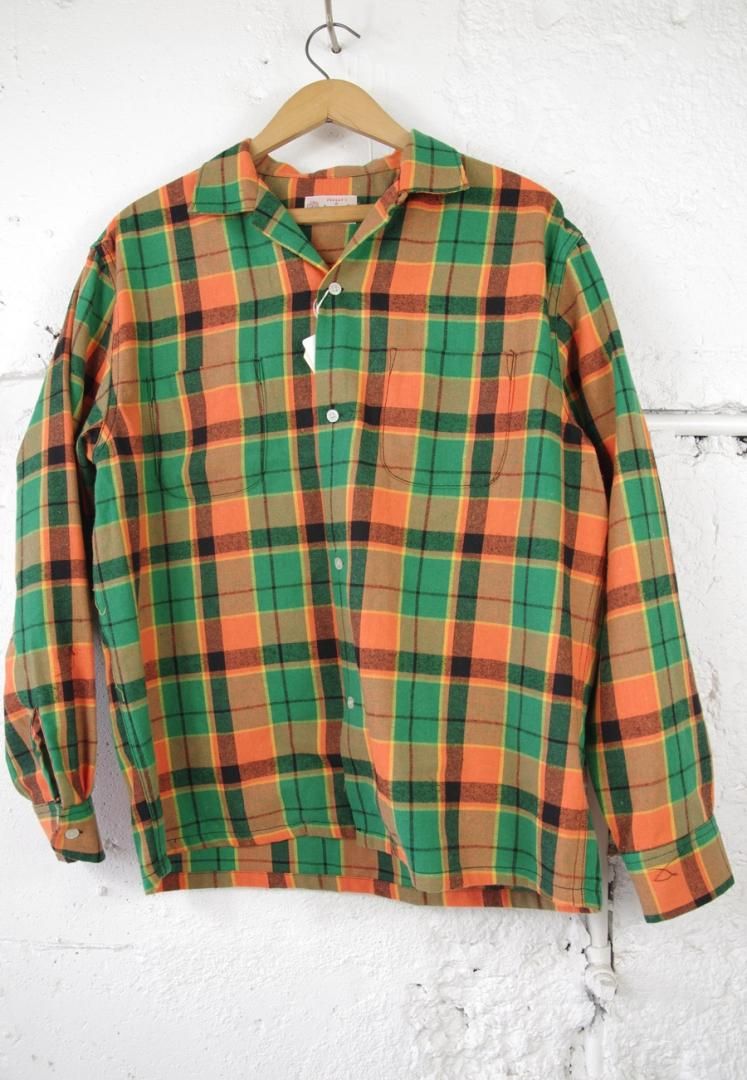 TOWNCRAFT×HSD 1010254 TC24FW-06SL1 60s ROOP COLLAR FLANNEL SHIRT[ORENGE]
