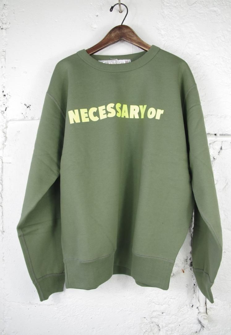 NECESSARY OR UNNECESSARY 90012036 NOUN SWEAT CREW [OLIVE]