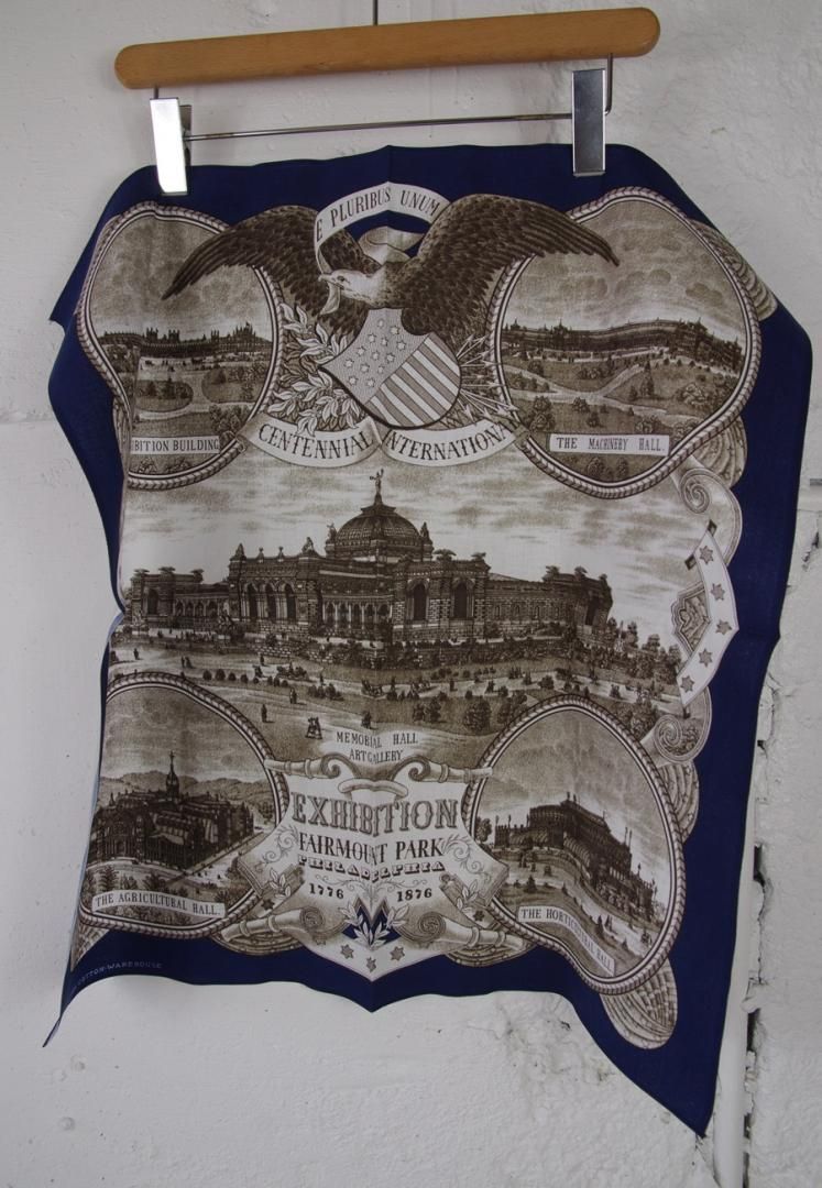 WAREHOUSE lot.5246 SELVEDGE BANDANA (MEMORIAL HALL) [INDIGO]