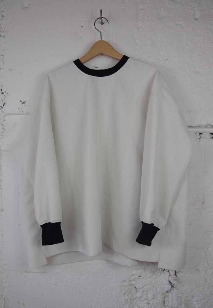 NO CONTROL AIR LE_NC0203PO マカロニポリエステル/タッサー クルーネックプルオーバー　オーバーサイズ　[OFF WHITE]
