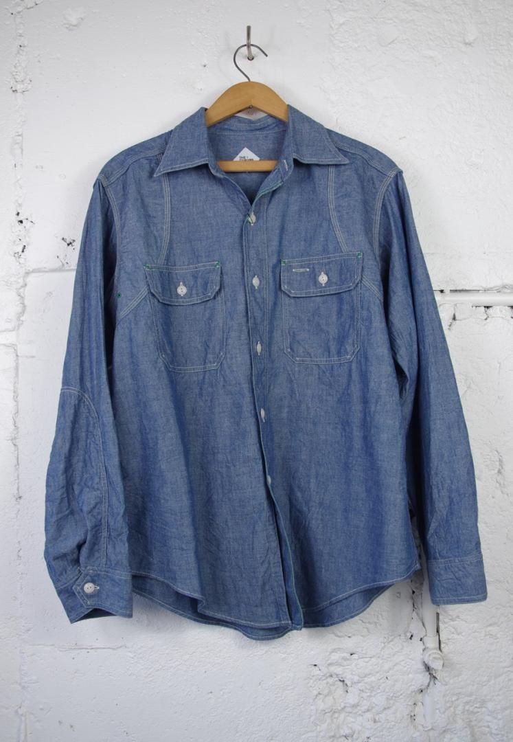 CORONA CS014 W-YOKE SHIRT 25-01 COTTON CHAMBRAY[BLUE]