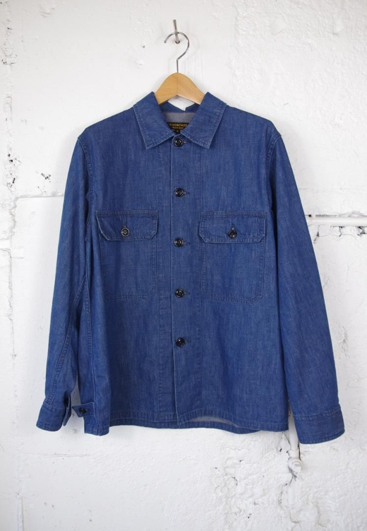 A VONTADE VTD-0446-JK-D UTILITY SHIRT JACKET 2 [FADE INDIGO]