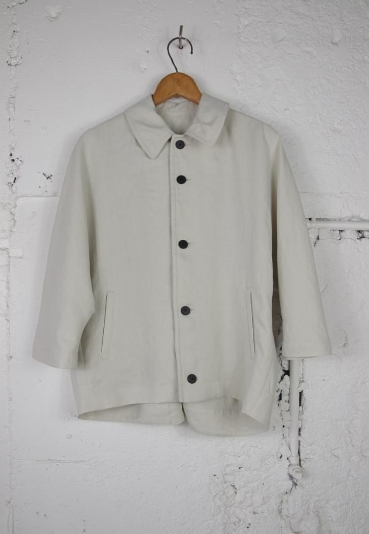 FIRMUM LE_FR1301BN スラブトリアセテート・ツイル　ドルマンスリーブブルゾン　７分袖　[MIST GREY]