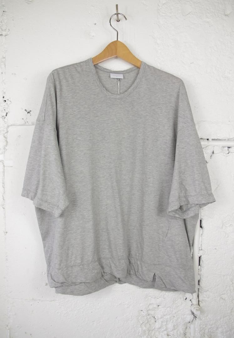 NO CONTROL AIR LE_NC1803T6 120/2 王妃綿・天竺　クルーネック　オーバーサイズ　６分袖[LIGHT GREY TOP]