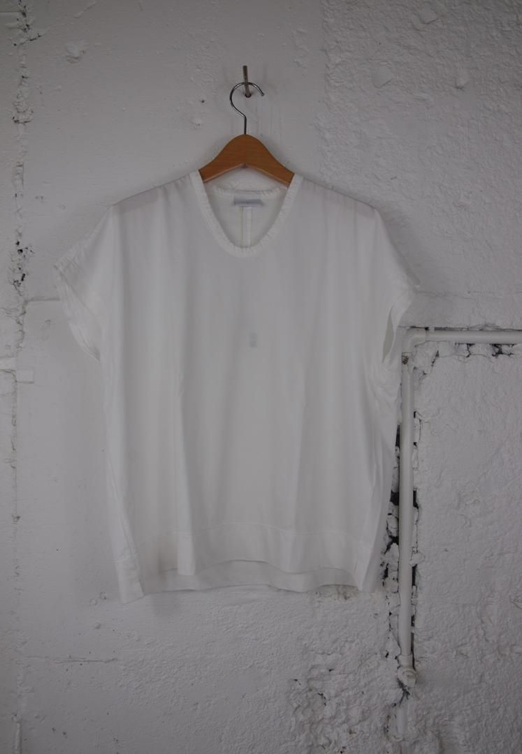 NO CONTROL AIR LE_NC1204T0 コットンボラール天竺 クルーネック　フレンチスリーブ　[OFF WHITE]