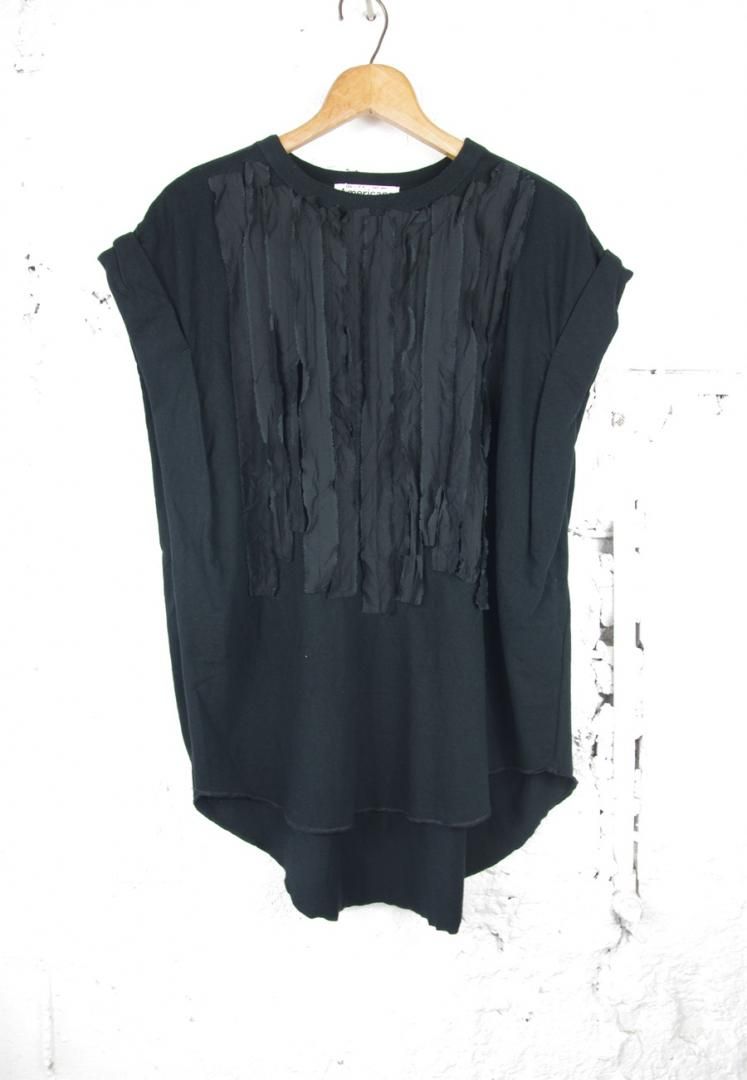 AMERICANA +dahl'ia BRF-M-787DA リメイク　プリント　T　[ブラック]