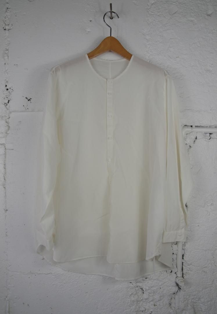 NO CONTROL AIR SN_NC0702SF フィブロード|強撚コットンキュプラ・フィブリルブロード　ノーカラーシャツ[OFF WHITE]