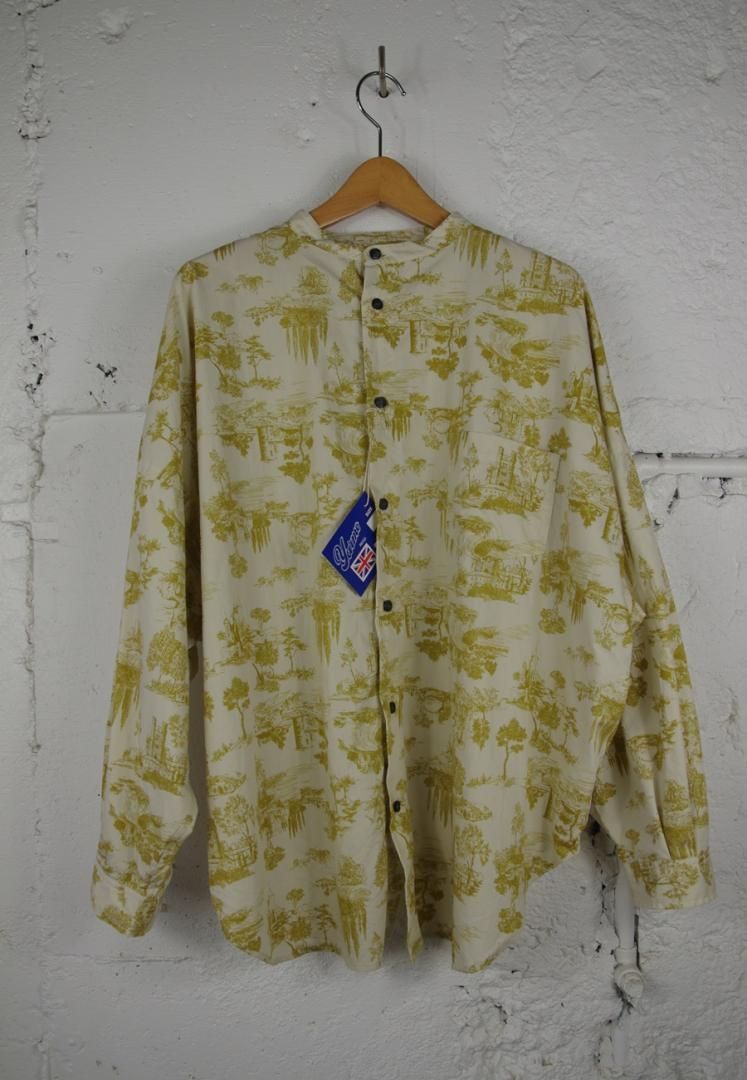YARMO S29P LONG SLEEVE BOXY SHIRTS_40S PRINT [KHAKI]