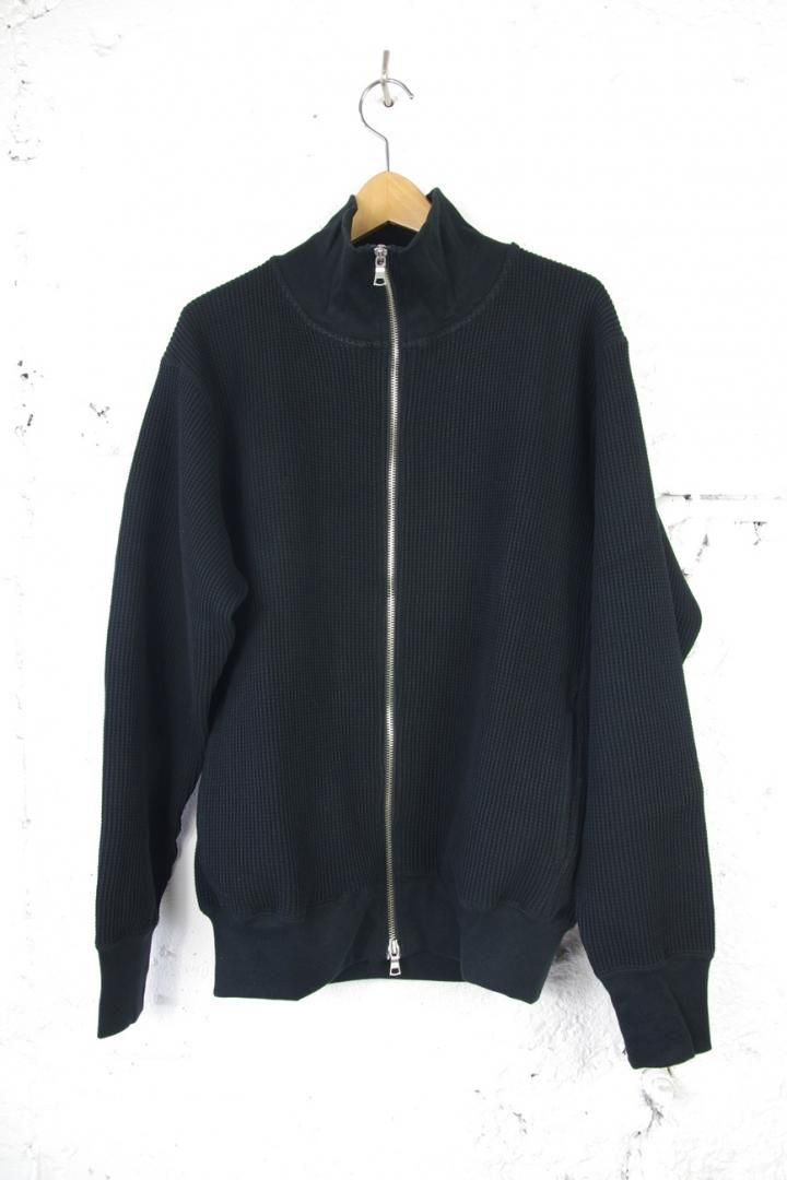 A VONTADE VTD-0602-CS BIG WAFFLE DRIVERS ZIP CARDIGAN[BLACK]