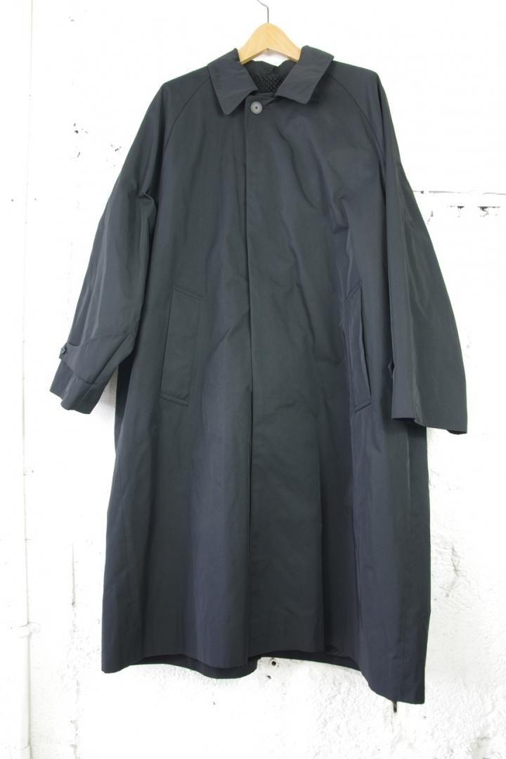 NO CONTROL AIR SN_NC1303CT メモギャバ｜強撚ポリエステル・メモリーギャバジン ステンカラーコート　ラグランスリ－ブ　[BLACK]