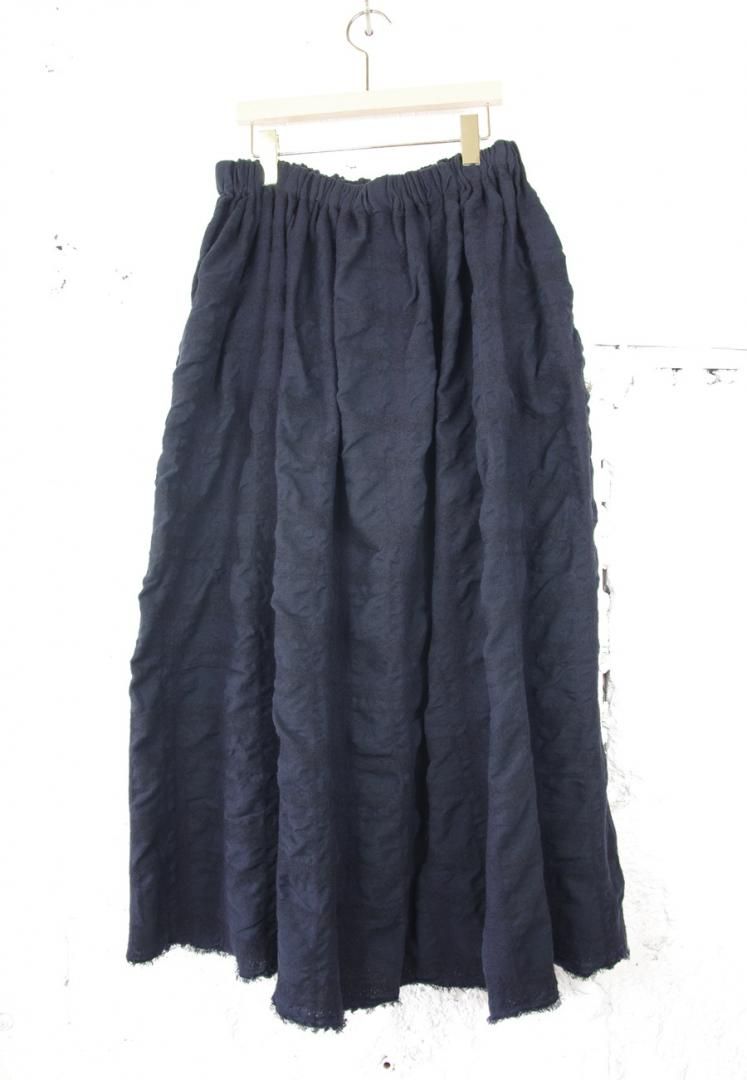 HONNETE HO-25AW SK13 GATHER SKIRT [NAVY]