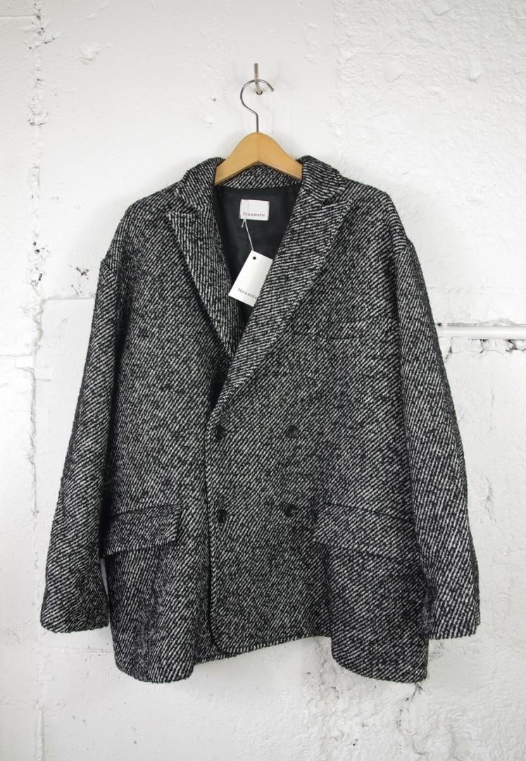HONNETE HO-25AW J13 DOUBLE BREASTED OVER FIT JK [BLACK×WHITE]