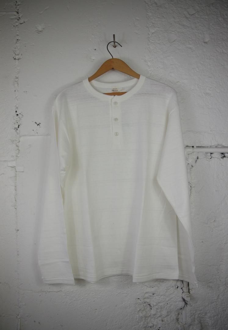 WAREHOUSE lot.5907 L/S HENLY NECK TEE [OFF WHITE]