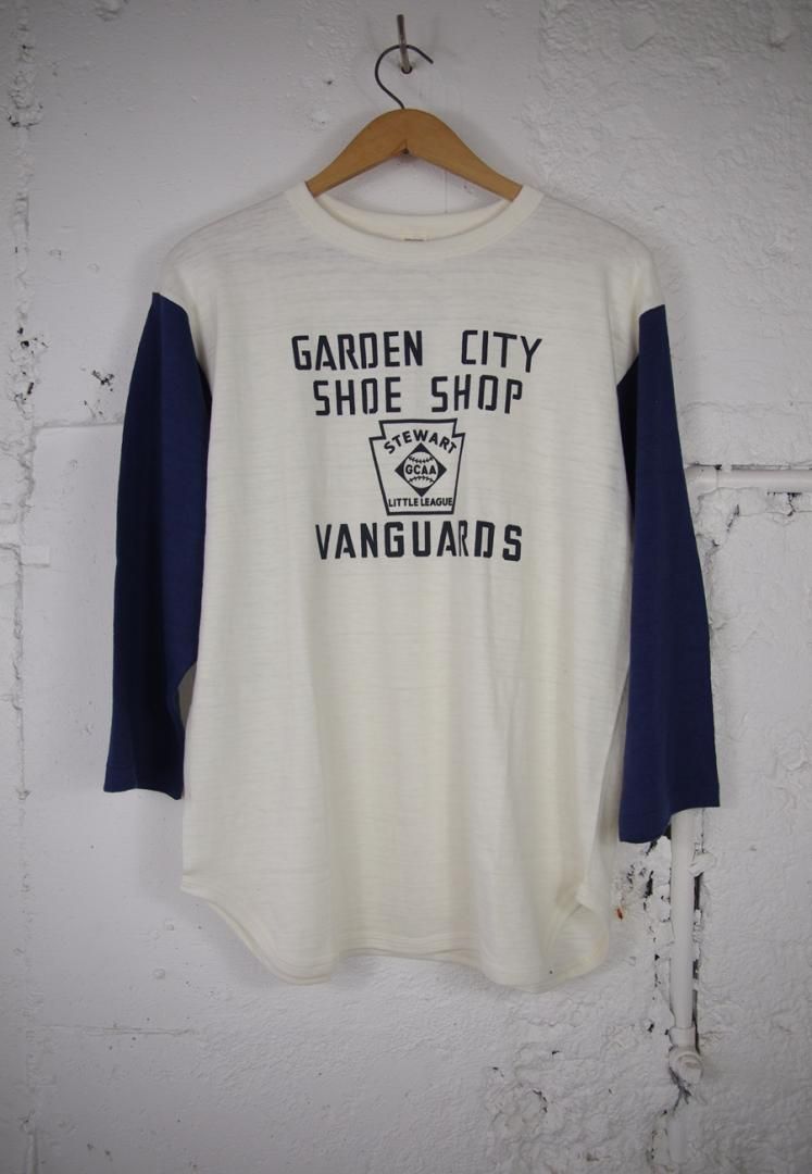 WAREHOUSE lot.4800 ７分袖ベースボ－ルT GARDEN CITY [クリーム/ネイビー]