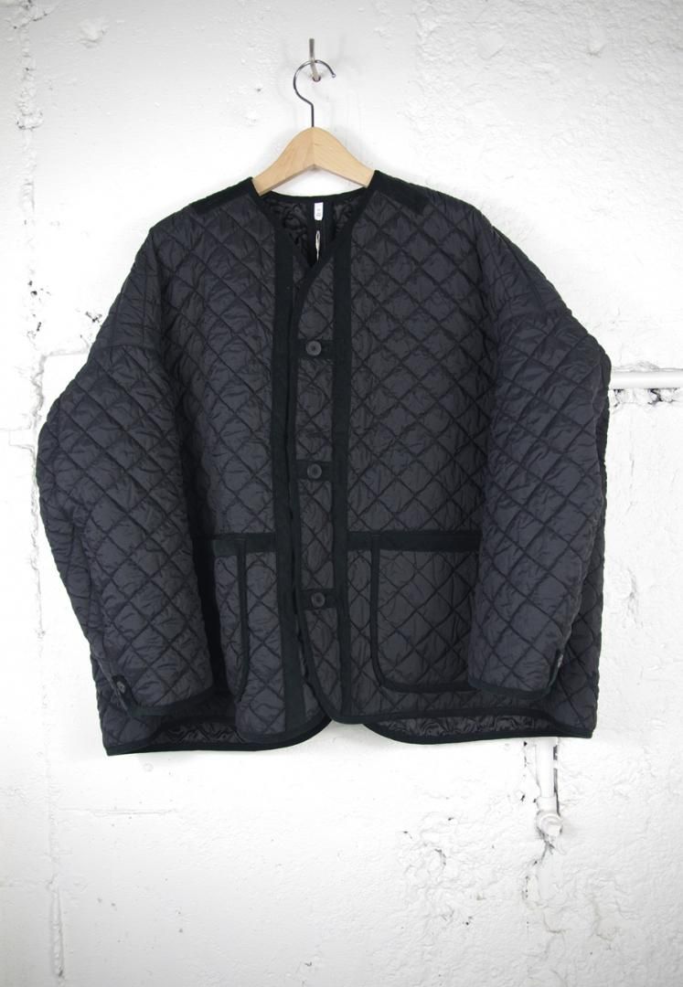 FIRMUM SN_FR1701LN チヂミキルト｜再生ナイロンタフタ・シュリンクキルト　ライナーブルゾン　オーバーサイズ　[BLACK]