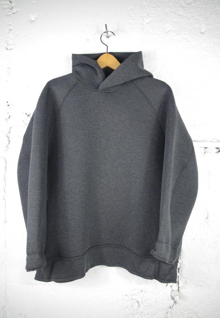 FIRMUM SN_FR1102TF アツカル｜コットン・アツカル　ダンボールニット　プルオーバーパーカー　[DARK GREY TOP]