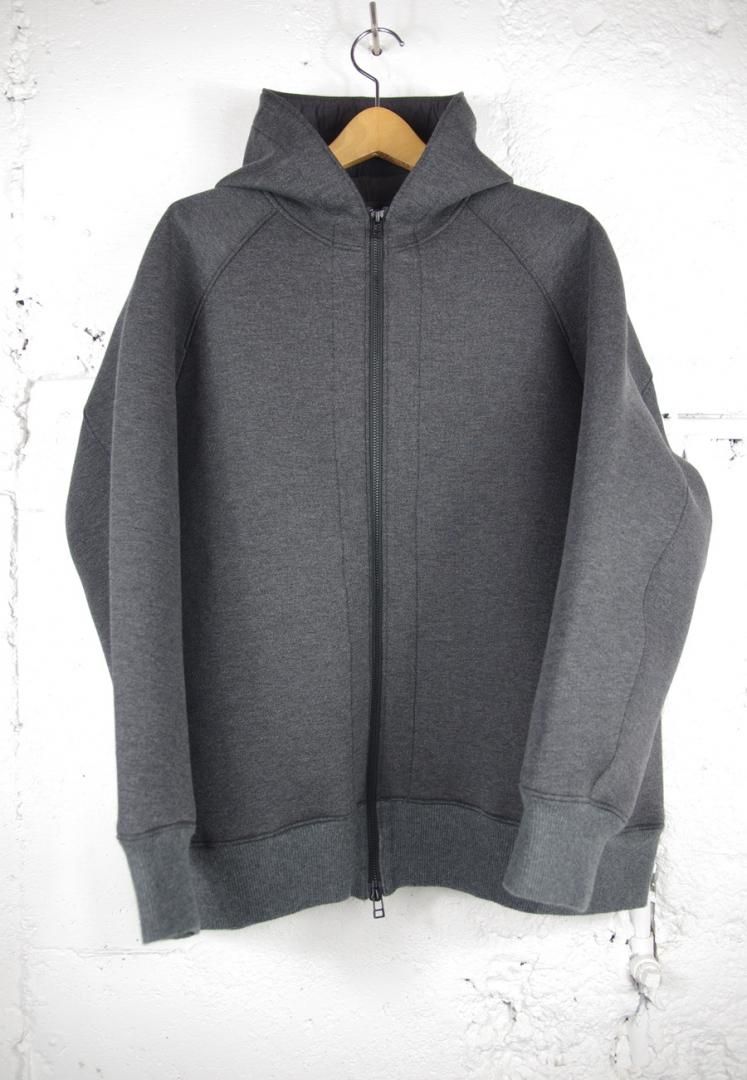 FIRMUM SN_FR1103TD アツカル｜コットン・アツカル　ダンボールニット　フルジップパーカー　[DARK GREY TOP]