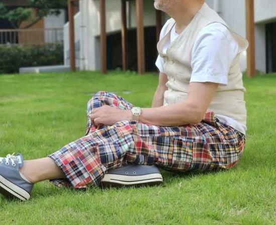 KAPITAL マドラスチェックパッチワークベスト 2M トップス