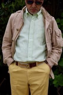 ڰCanclini Re-IVY LEAGUE Linen chambray 