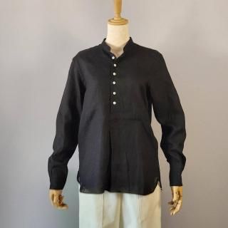 BAND COLLAR  French Linen Shirt