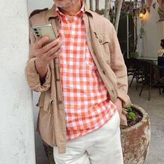 <img class='new_mark_img1' src='https://img.shop-pro.jp/img/new/icons14.gif' style='border:none;display:inline;margin:0px;padding:0px;width:auto;' />MIRACLE꡼ۡCanclini REMAKE POLO-H Linen Block ch 