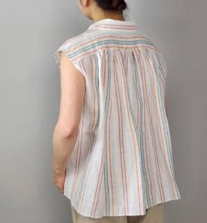 <img class='new_mark_img1' src='https://img.shop-pro.jp/img/new/icons14.gif' style='border:none;display:inline;margin:0px;padding:0px;width:auto;' />Artist No-sleeve Canclini Linen Multi stripe 