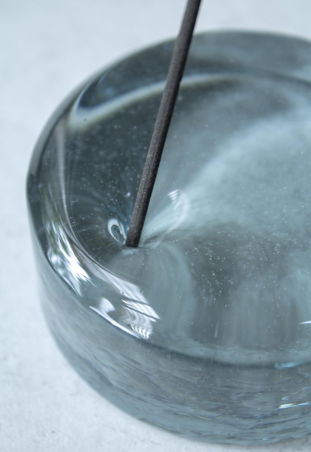 INCENSE STAND 75φ -blue gray - water-sup
