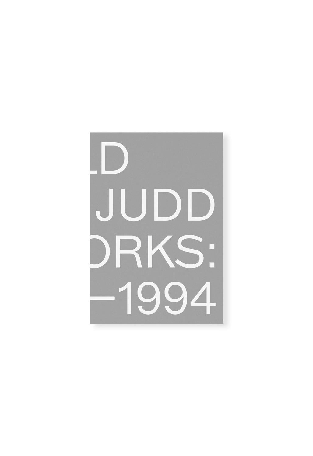 Apr. 2022 ARTWORKS 1970-1994 by Donald Judd - water-sup