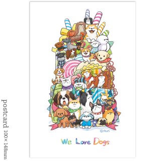 WE LOVE DOGS(postcard)