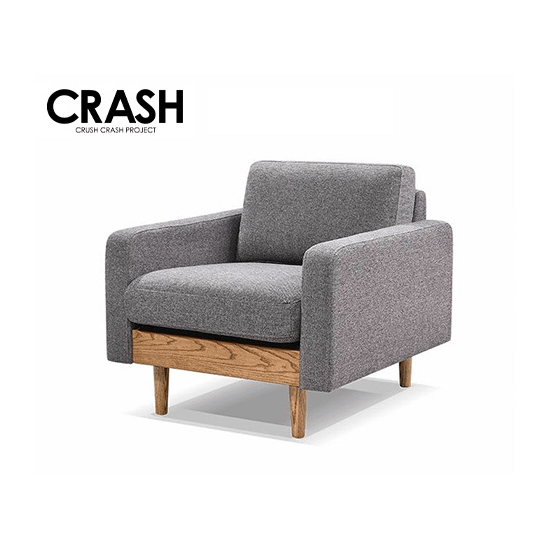 関家具 CRASH FLEET 1人掛け ソファー イージークリーン グレー