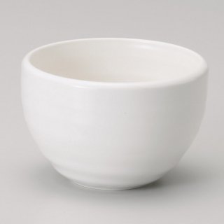 白釉コロコロ碗 和食器 一服碗・ゆったり碗・汲み出し 業務用 約10.5×7.3cm 和風 和菓子屋 和カフェ お茶 スープ 