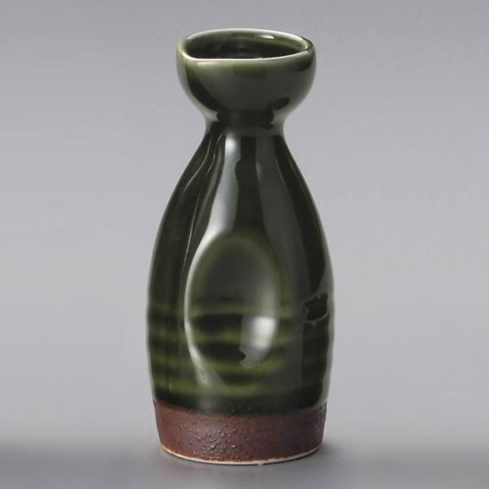 NO253 信楽焼 とっくり 三彩徳利 鶴首 幕末～明治期 時代物 日本陶彩