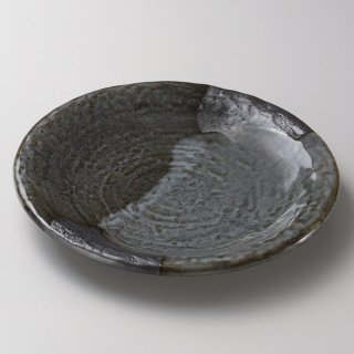 山がすみ石目6.0皿 和食器 丸皿（中） 業務用 約19.7cm 和食 和風 中皿 主菜 定食
