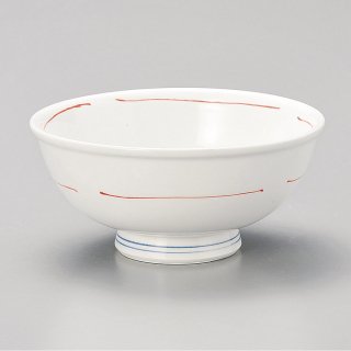 赤い糸中平 和食器 飯碗 業務用 約11.7cm 和食 和風 茶碗 ご飯茶碗 一般 標準