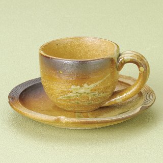 古信楽コーヒー碗皿 信楽焼 和食器 コーヒー碗・受皿 業務用 和風 来客用 マイカップ 和モダン おしゃれ