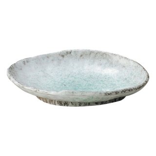青釉 6.5号小判皿 和食器 楕円皿 業務用 約20cm 和食 和風 天ぷら 揚げ物 焼き物 パスタ