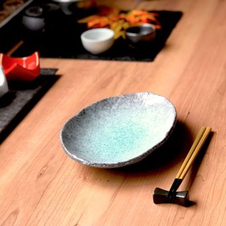 青釉 8号小判皿 和食器 楕円皿 業務用 約24cm 和食 和風 天ぷら 揚げ物 焼き物 パスタ
