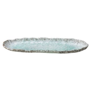 青釉 細舟型皿 和食器 長角皿 業務用 約30.5cm 和食 和風 串物 ホッケ皿 揚げ物