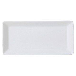 シャープ&モダン 白 スクエアプレート ハーフ 白い器 洋食器 長角プレート（M） 業務用 約24cm 長皿 角皿 中皿 前菜 