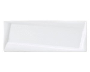 フレア 白磁 30cm細長プラター 白い器 洋食器 長角プレート（L） 業務用 約30.5cm 長皿 角皿 長い 前菜 